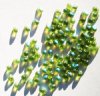100 4x6mm Transparent Matte Olive AB Drop Beads